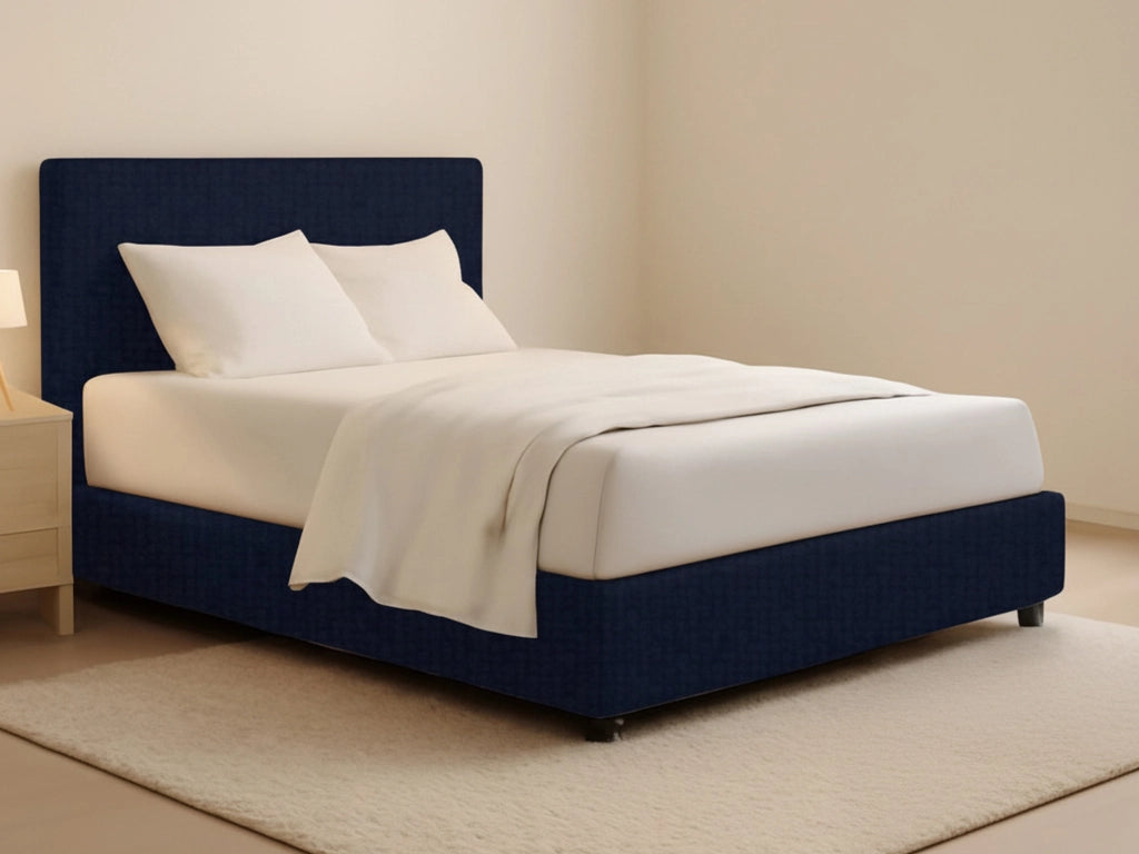 Lichfield, Letto Matrimoniale Sfoderabile Made in Italy, Viola Scuro