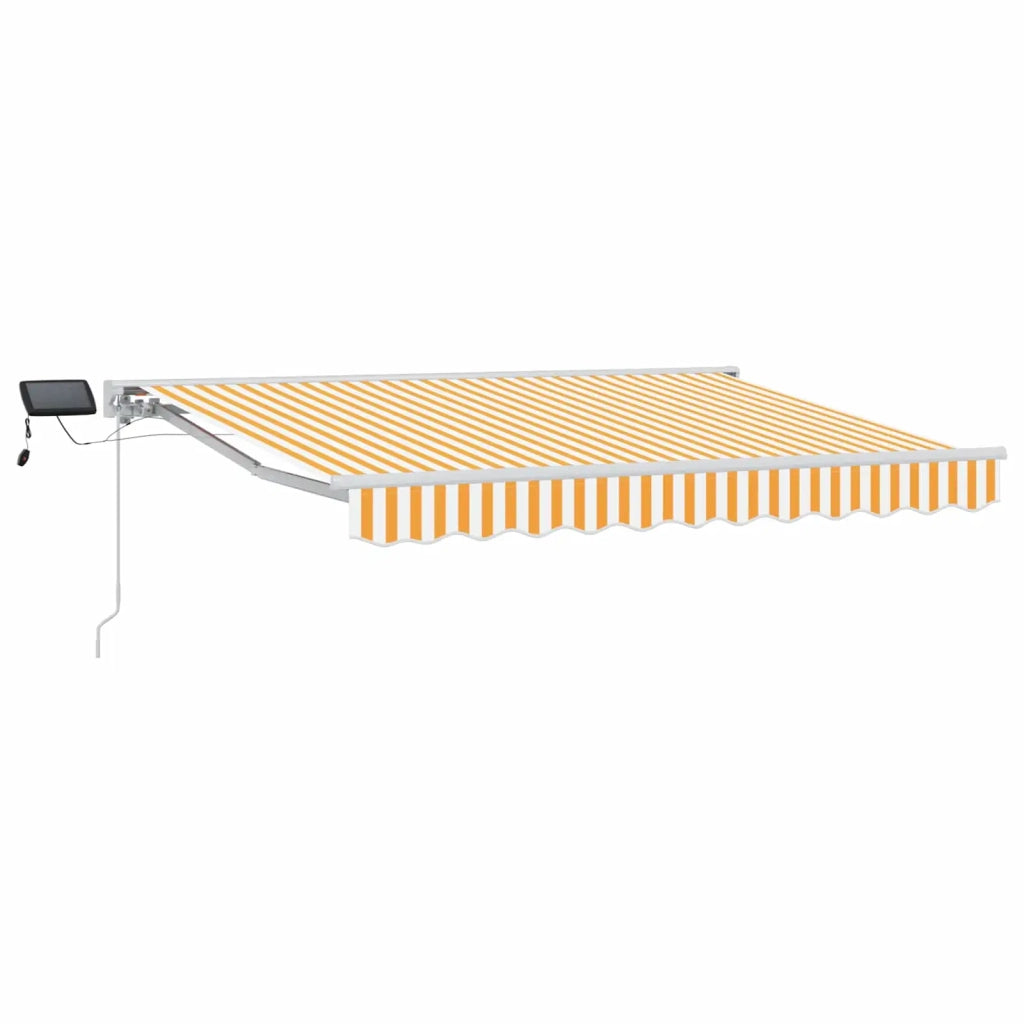 Cornice per Tenda Manuale con LED Giallo e Bianco 3,5 x 2,5 m 3420593