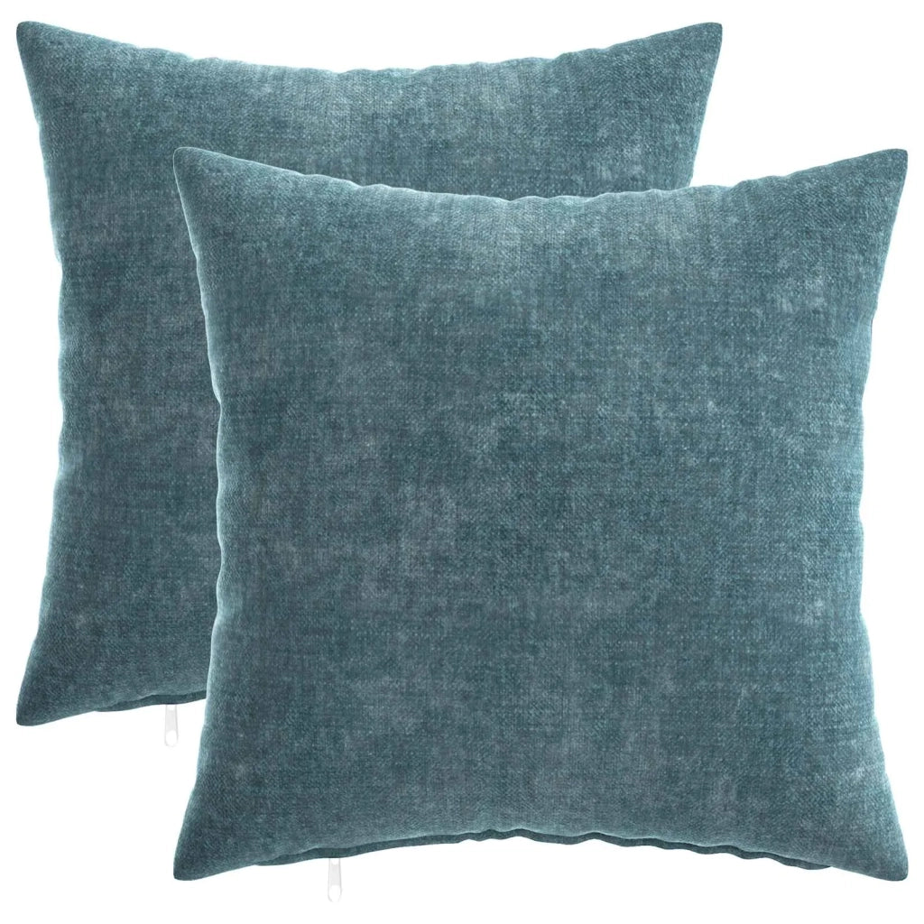 Federa 2 pz HEERLEN Blu 35 x 35 cm Tessuto Chenille 908117
