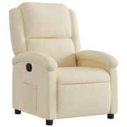 Poltrona | Sedia Relax Reclinabile in Tessuto Crema