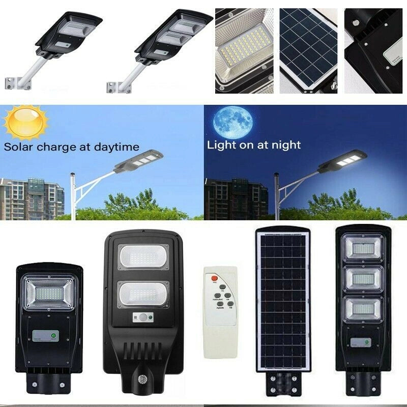 Lampione led slim con pannello solare 90w luce fredda 6500K