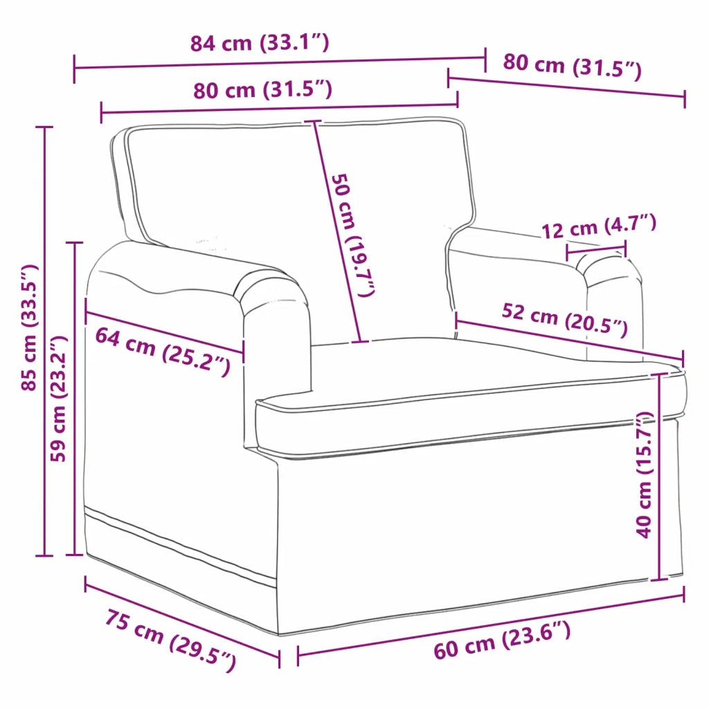 Set di divani 2 pcs Crema 144 x 80 x 85 cm Tessuto 3407521