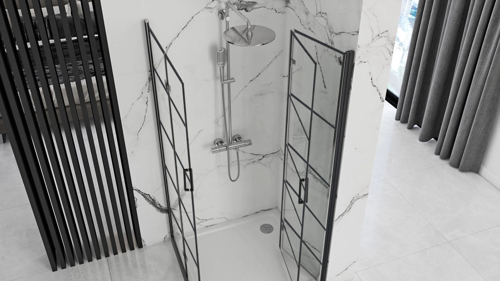 Cabina Doccia Rea Molier Black Double 80x80