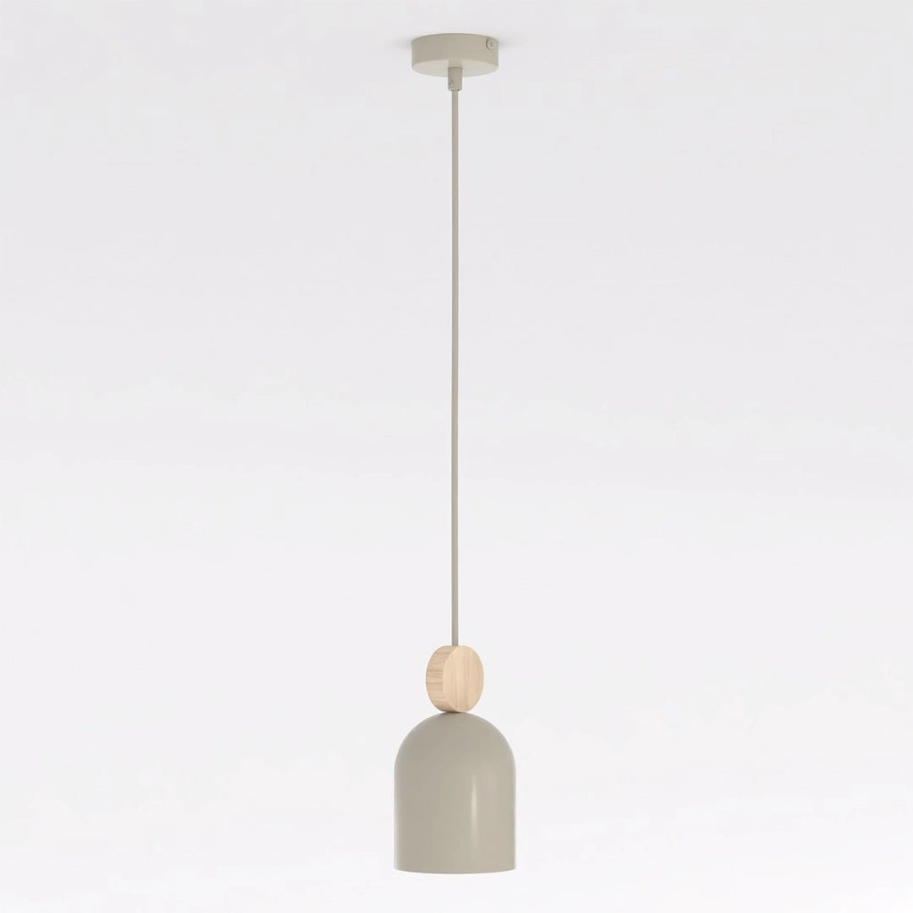 Lampada a sospensione MESI beige legno 1xGU10 Emibig
