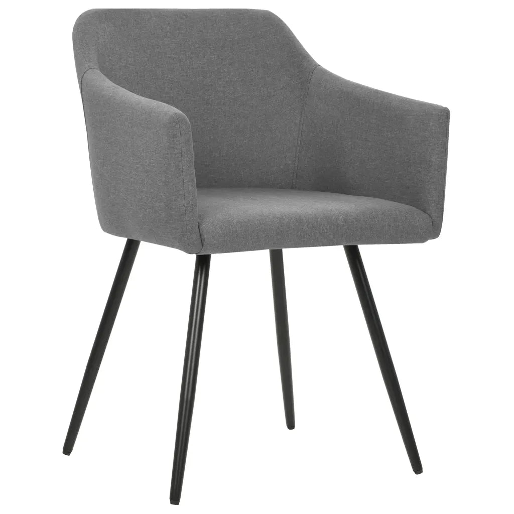 323093  Dining Chairs 2 pcs Light Grey Fabric 323093