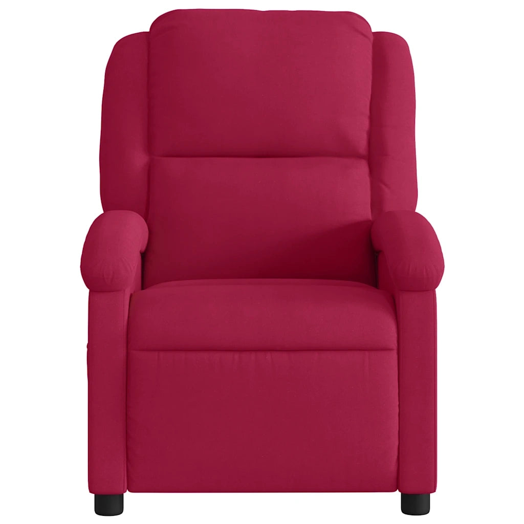 Poltrona | Sedia Relax Reclinabile Rosso Vino in Velluto