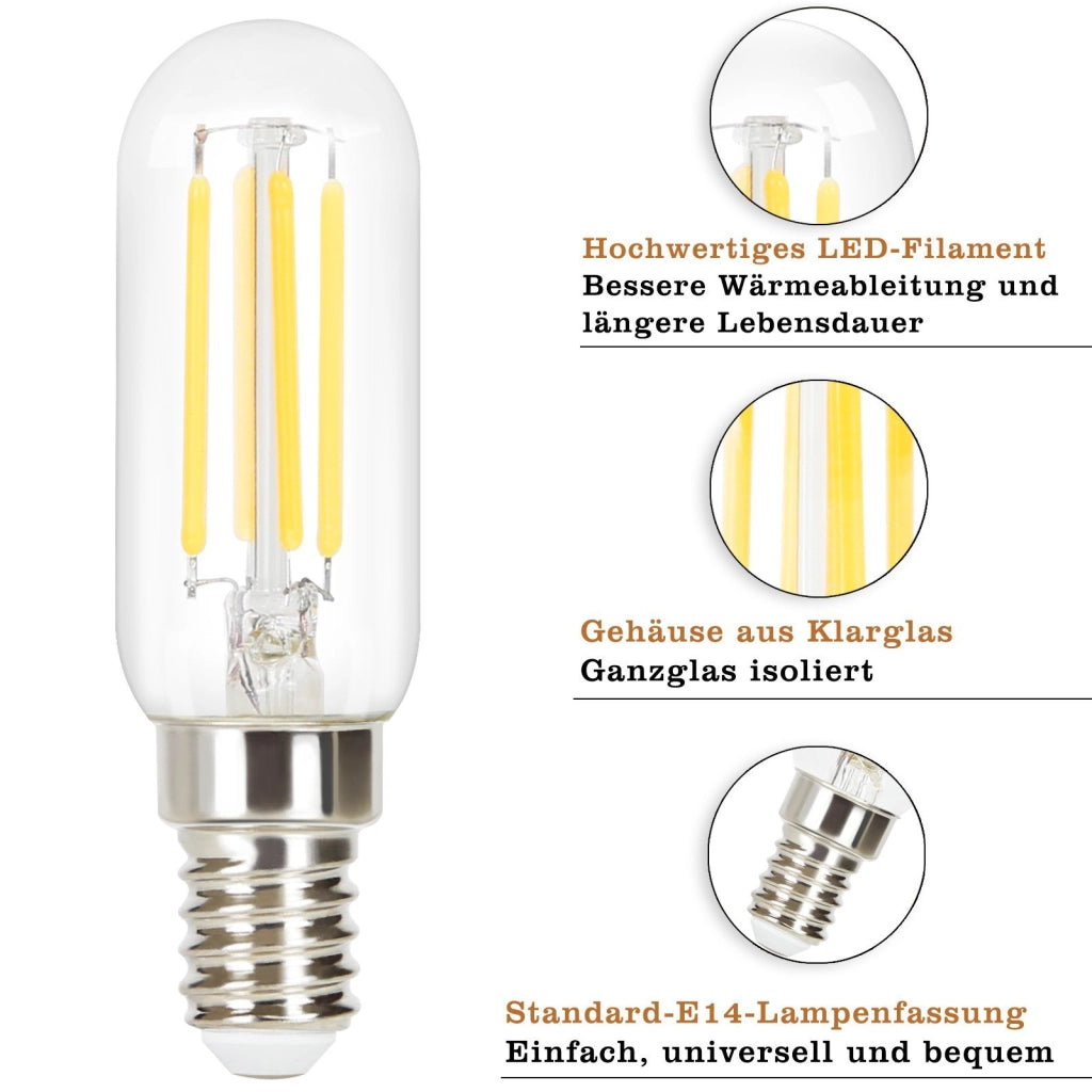 ZMH Bombilla LED Edison Bombilla LED Vintage T25 2700K