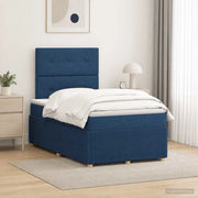 Letto box spring con materasso Blu 120 x 190 cm Tessuto 3454353