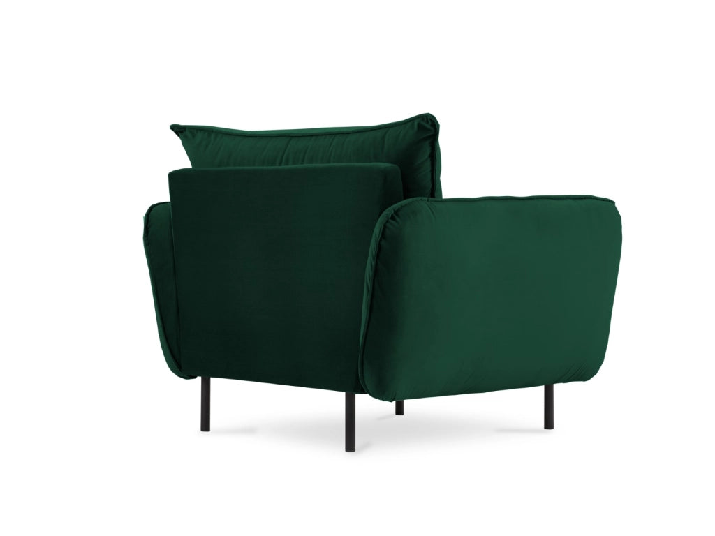 Cosmopolitan Design - Poltrona "Vienna" in velluto verde bottiglia 