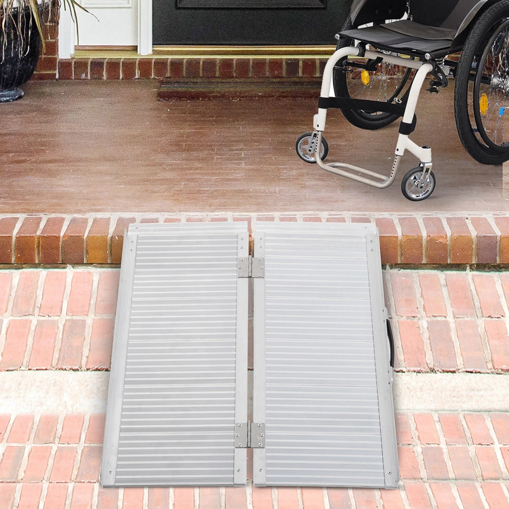 Rampa per Sedia a Rotelle Pieghevole in Alluminio ¨C zephmum ¨C 91x74 cm