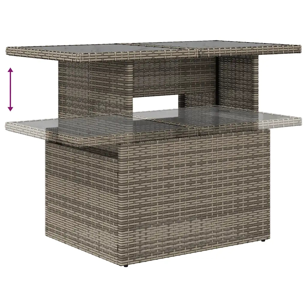 Set Divani da Giardino 8 pz con Cuscini Grigio in Polyrattan 3267151