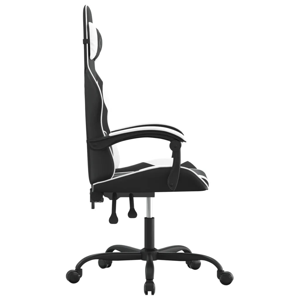 Sedia da Gaming Nero e Bianco in Similpelle 3143871