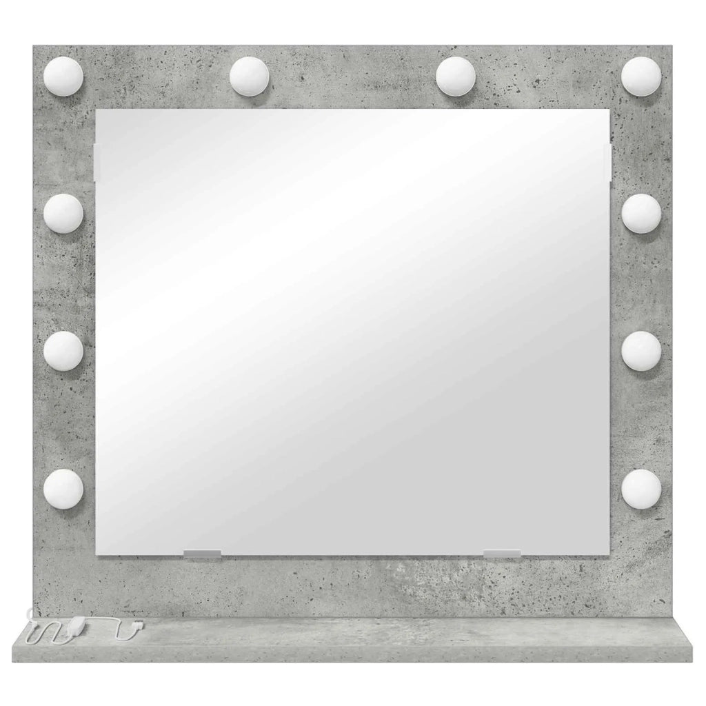 Specchio da Vanità Grigio cemento 60 x 55 x 18 cm Rettangolare 868288