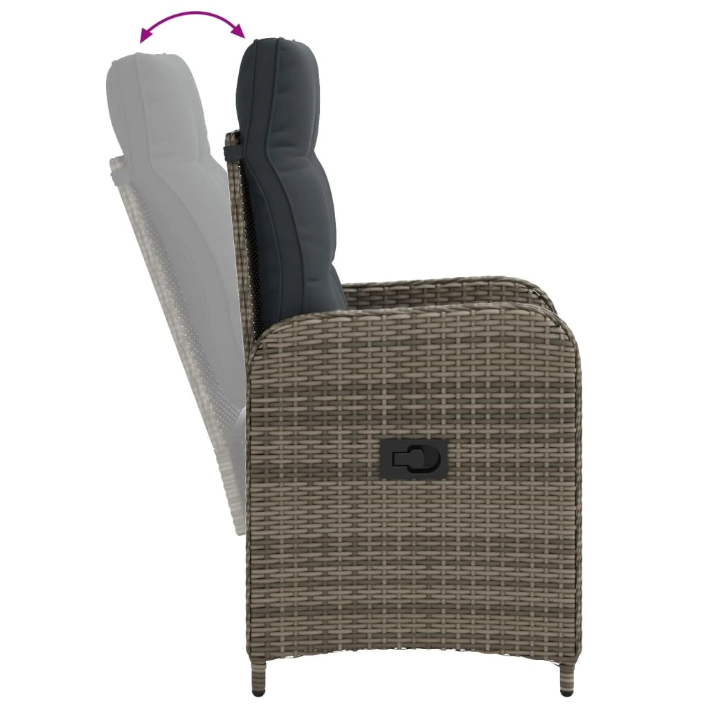 Set da pranzo per esterni 7 pz Grigio chiaro e grigio scuro 3422281