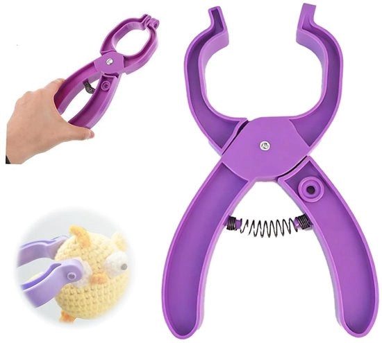 Occhialino di sicurezza con tenaglia - Strumento per bambole - Progetti DIY - Materiale di alta qualità in plastica - Per occhi da 5 a 30 mm - Pop maker