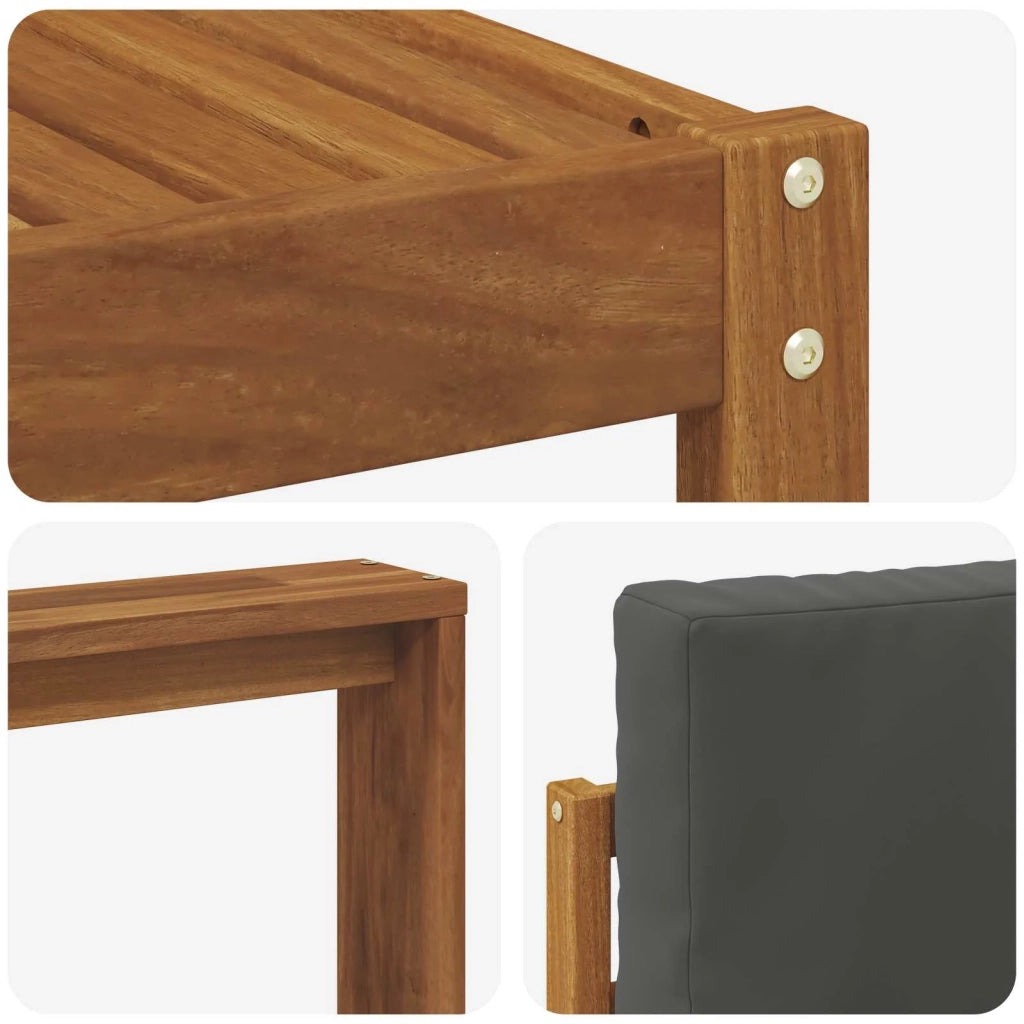 Set di divani da esterno con cuscino 8 pcs Naturale e Antracite 3366155
