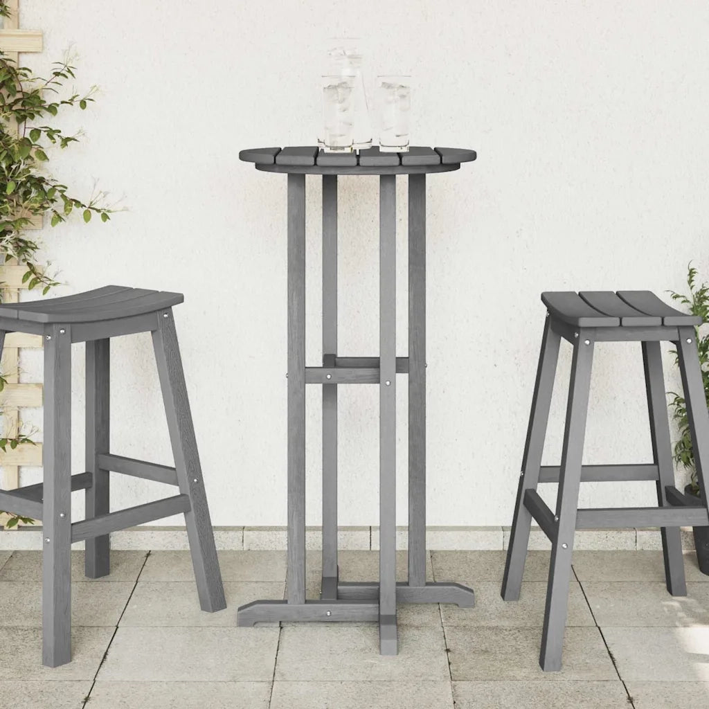 Tavolo da bar Grigio chiaro 55 x 55 x 107 cm Polietilene 42006609