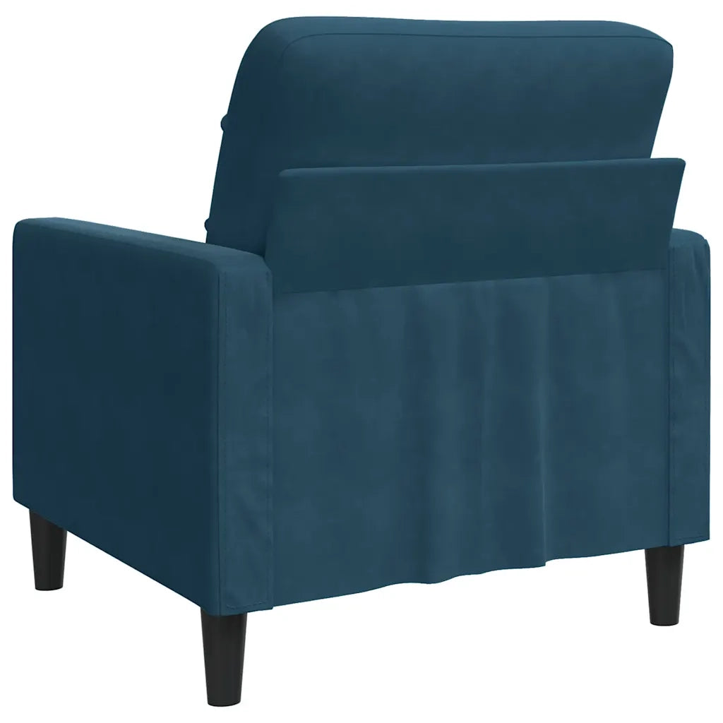 Poltrona | Sedia Relax Blu 60 cm Velluto