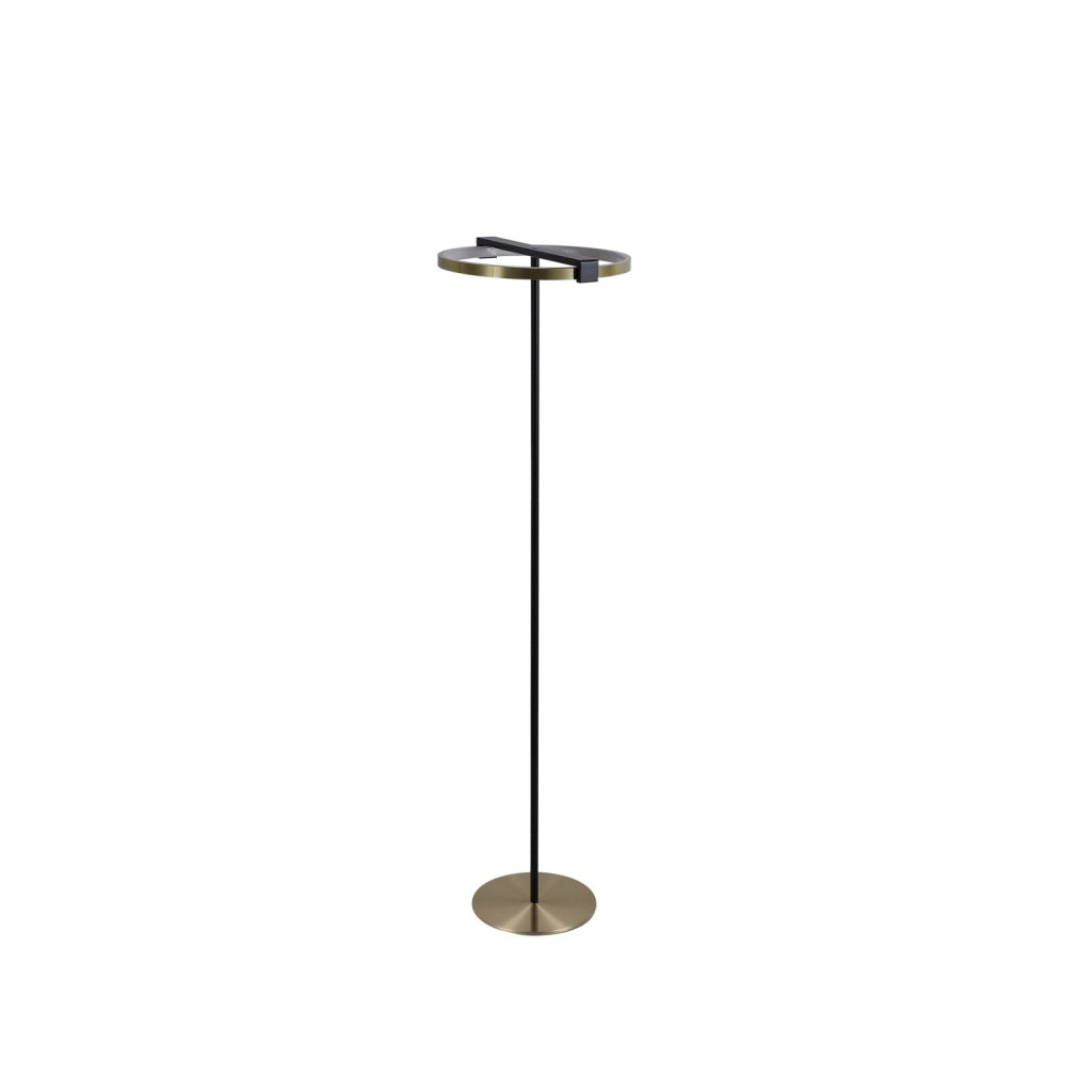 Lampada da terra a LED aerea, metallo oro e nero