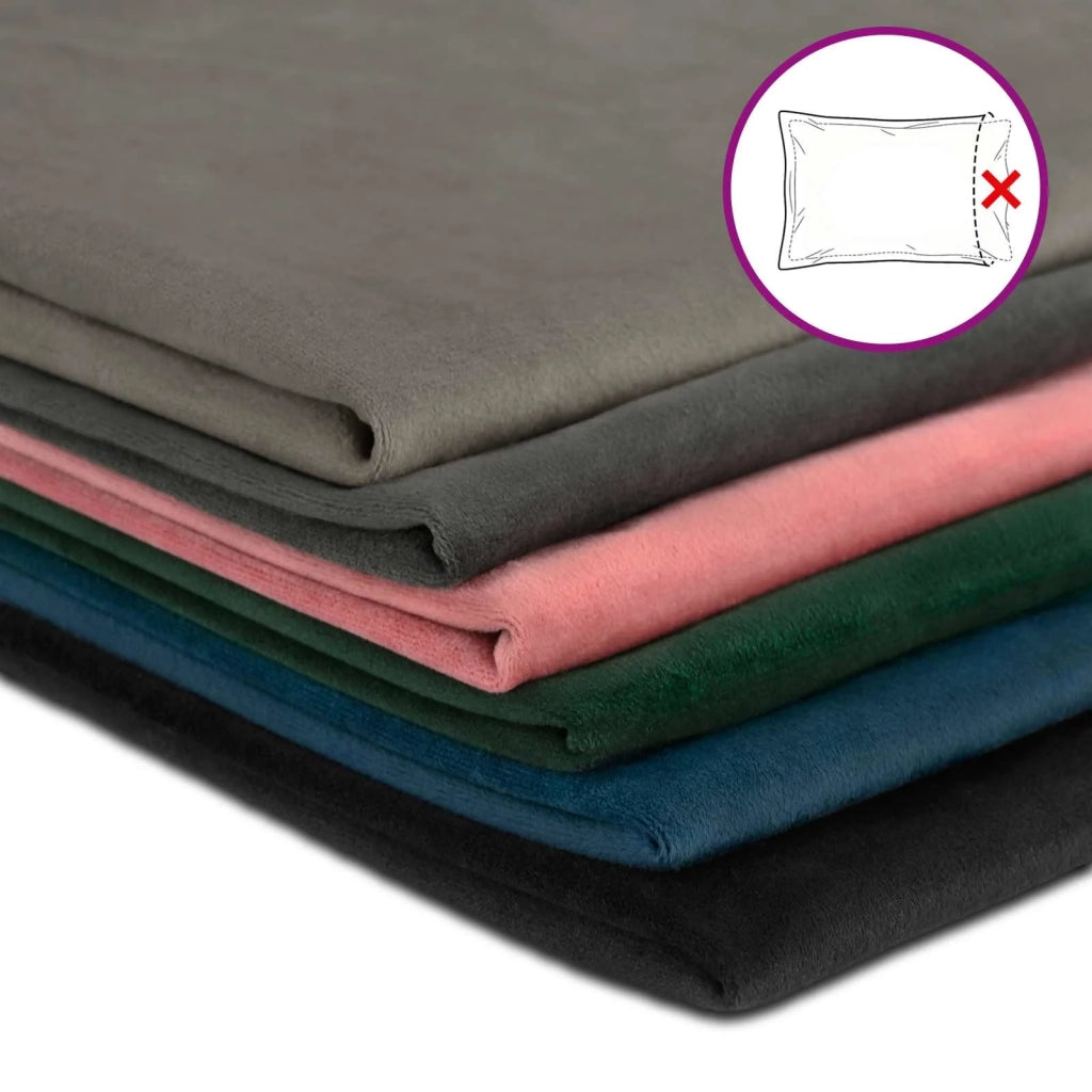 Federa 2 pcs HEERLEN Nero 65 x 65 cm Velluto 912883