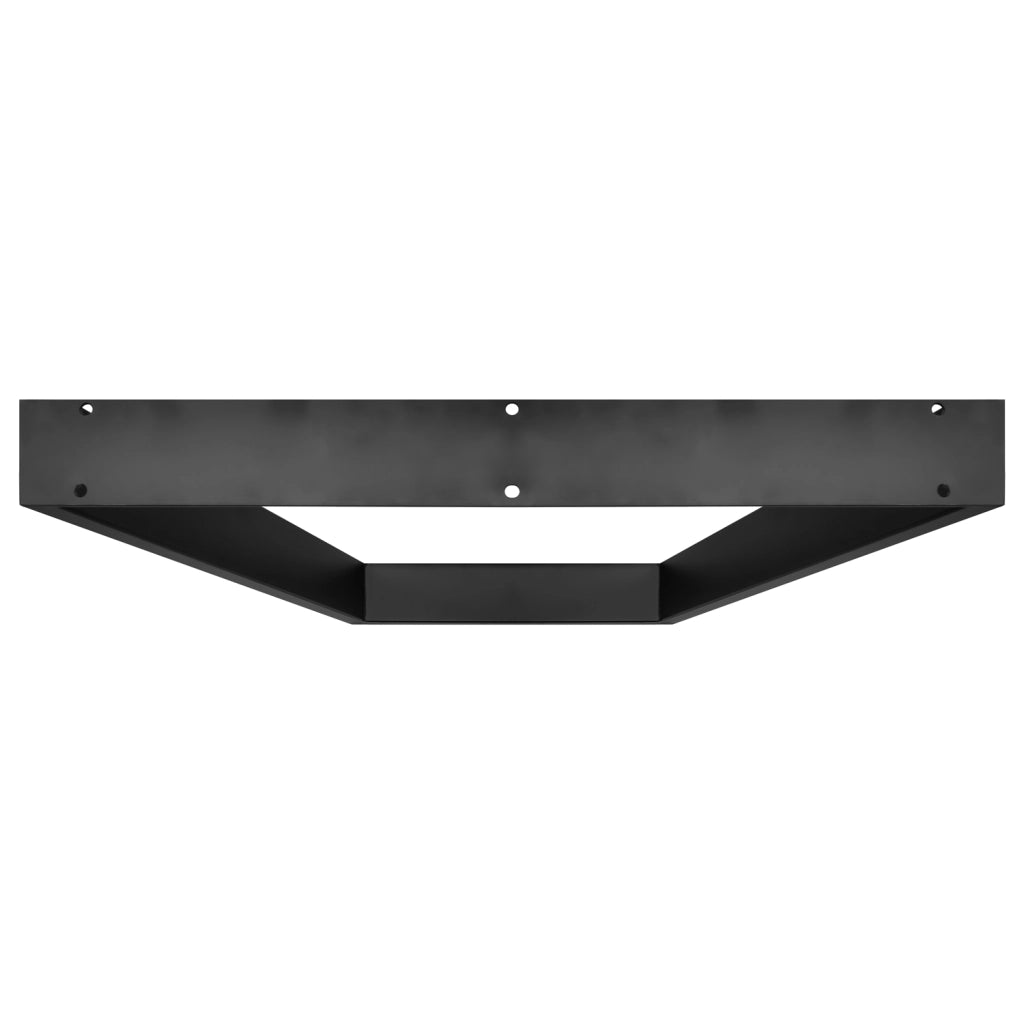 TRAPEZOID - Set di 2 piedi per tavolo in acciaio polverizzato con forma trapezoidale. Colore nero. Altezza da terra 71cm