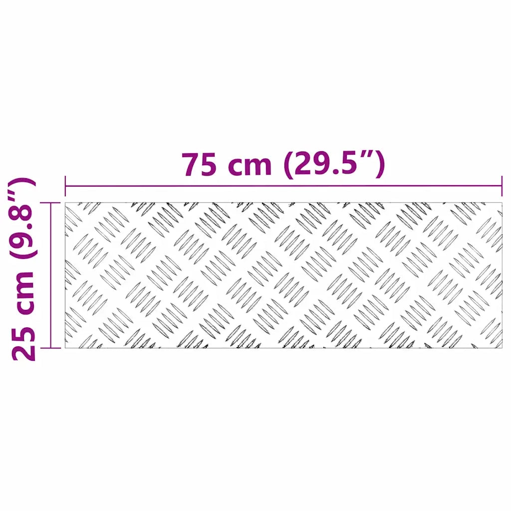 Gradini per Scale 2 pcs Argento 75 x 25 cm Alluminio 4104277