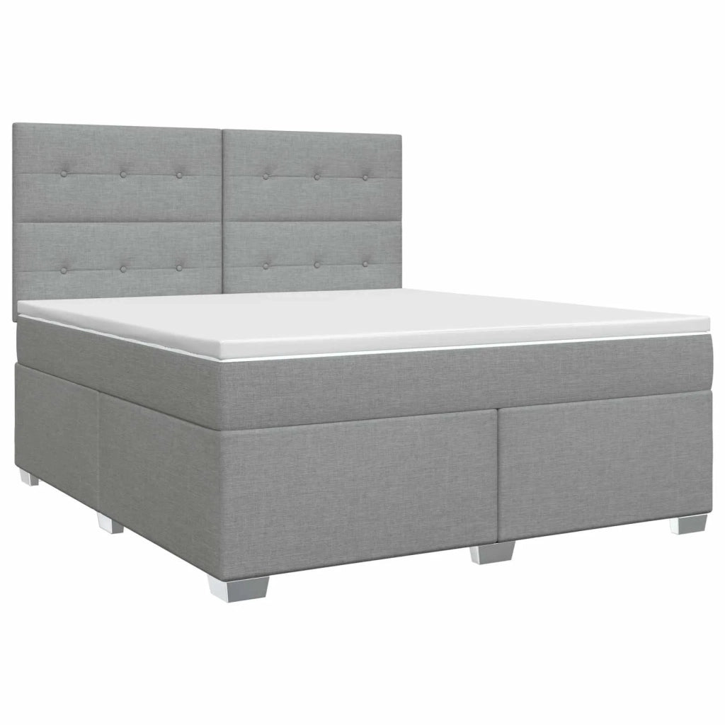 Letto box spring con materasso Grigio Chiaro 160 x 200 cm 3453444