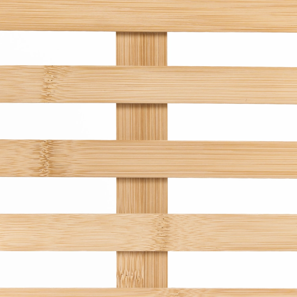 Porta asciugamani con ripiano in legno di bambù marrone chiaro per asciugamani o vestiti