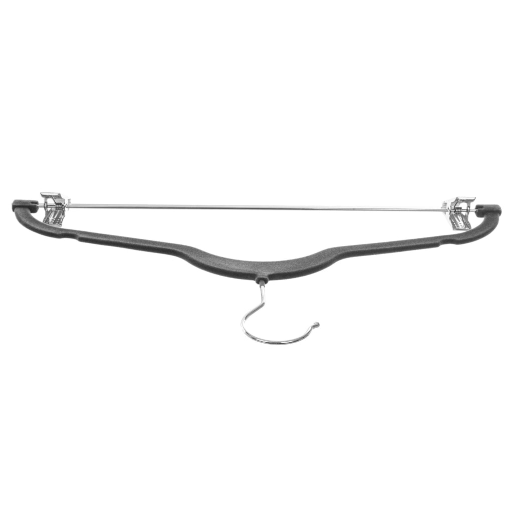 Grucce appendiabiti KADAX con clip per armadio, floccate, 12 pezzi