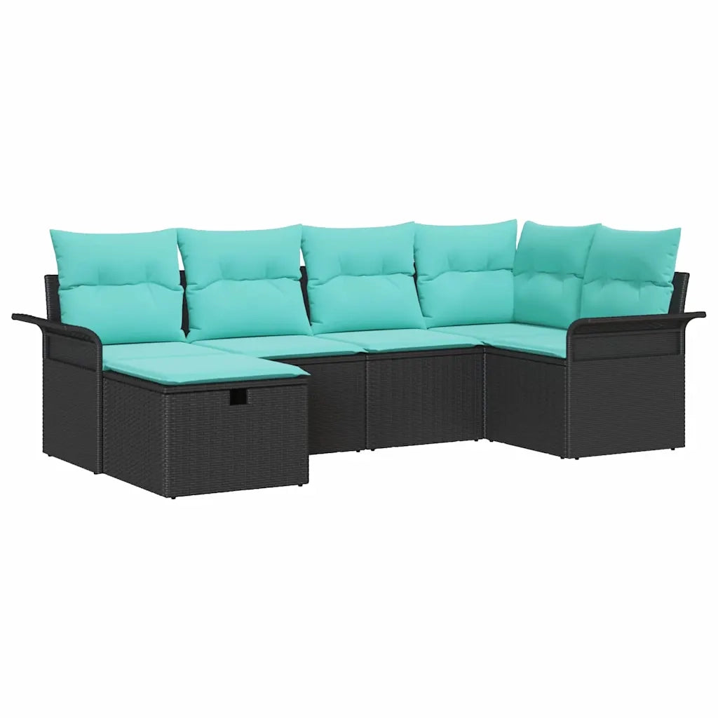 Set Divano da Giardino con cuscino 6 pcs Poly Rattan 3360217