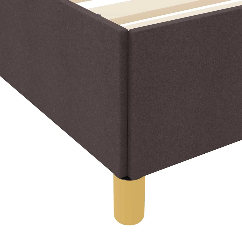 Struttura del letto Marrone Scuro 160 x 200 cm Tessuto 3398951
