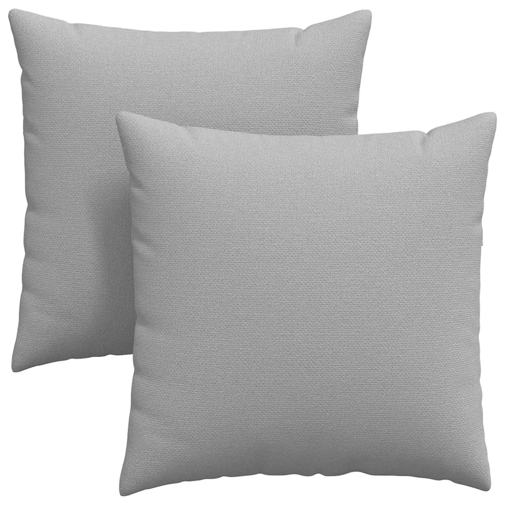 Cuscini da Divano 2 pz-Set di 2 Cuscini per Sofa Grigio Nuvola 80 x 80 cm Tessuto