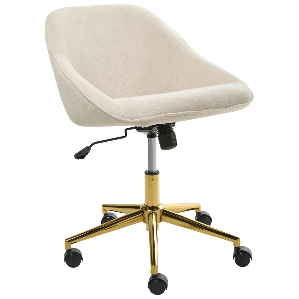Sedia da ufficio in velluto beige chiaro Arredamento da ufficio elegante