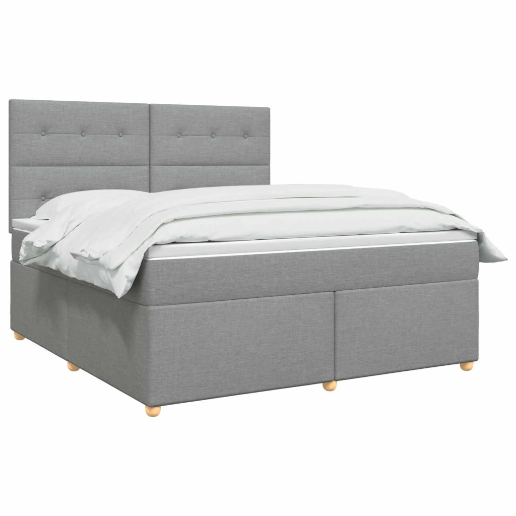 Letto box spring con materasso Grigio Chiaro 140 x 200 cm 3455364