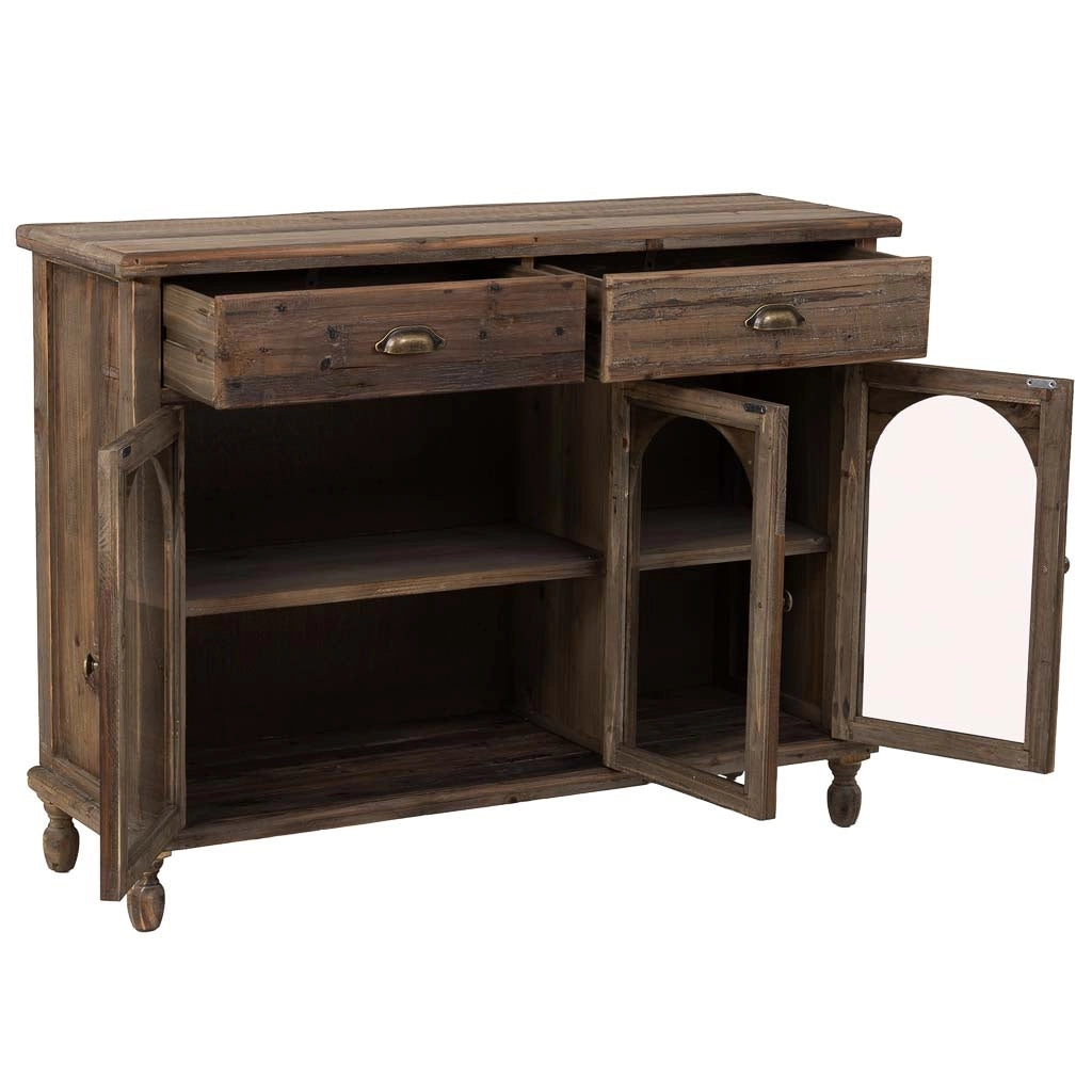 Credenza in legno con 2 cassetti e 3 ante 120x38x90