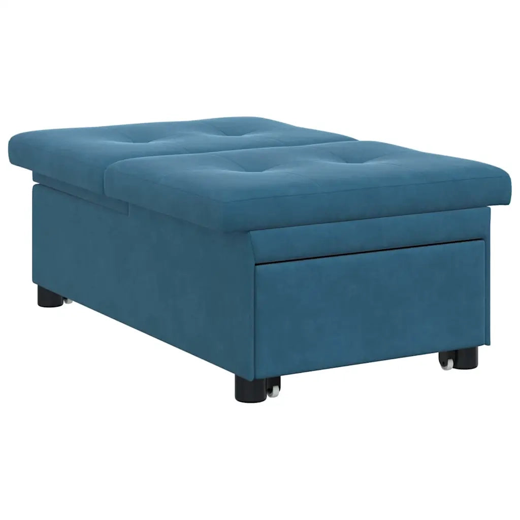 Divano letto Blu 194 x 67 x 82 cm Velluto 42008593