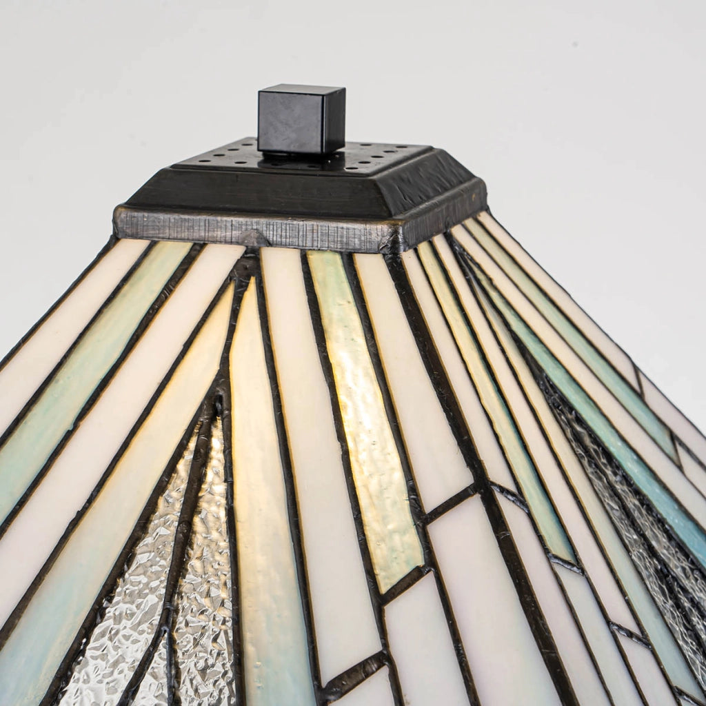 Lampada tavolo Tiffany Alderley grande bronzo E27 Elstead