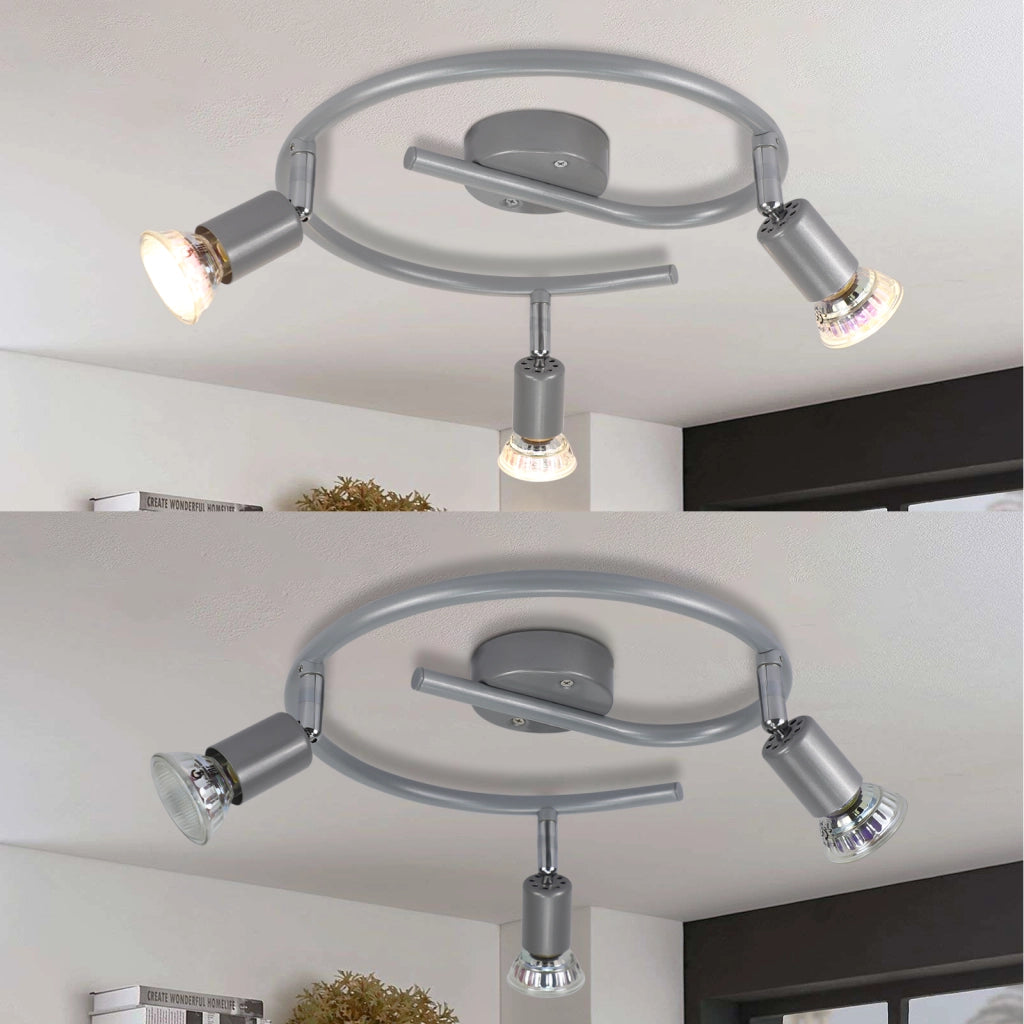 ZMH Faretto da soffitto 3 fiamme GU10 moderni per corridoio con lampadina inclusa