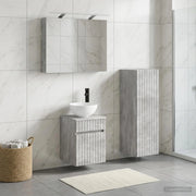 Set di mobili per il bagno 4 pz Grigio Cemento 3407458