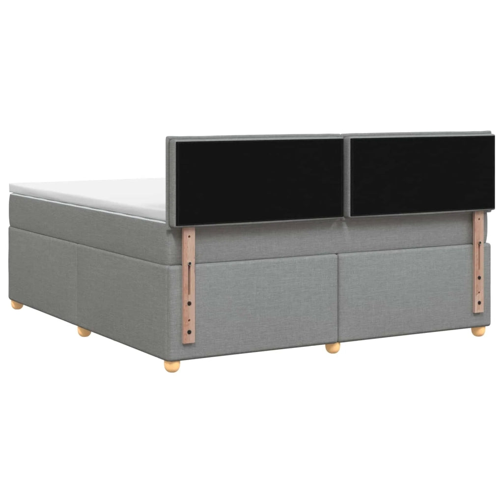 Letto box spring con materasso Grigio Chiaro 140 x 190 cm 3450944
