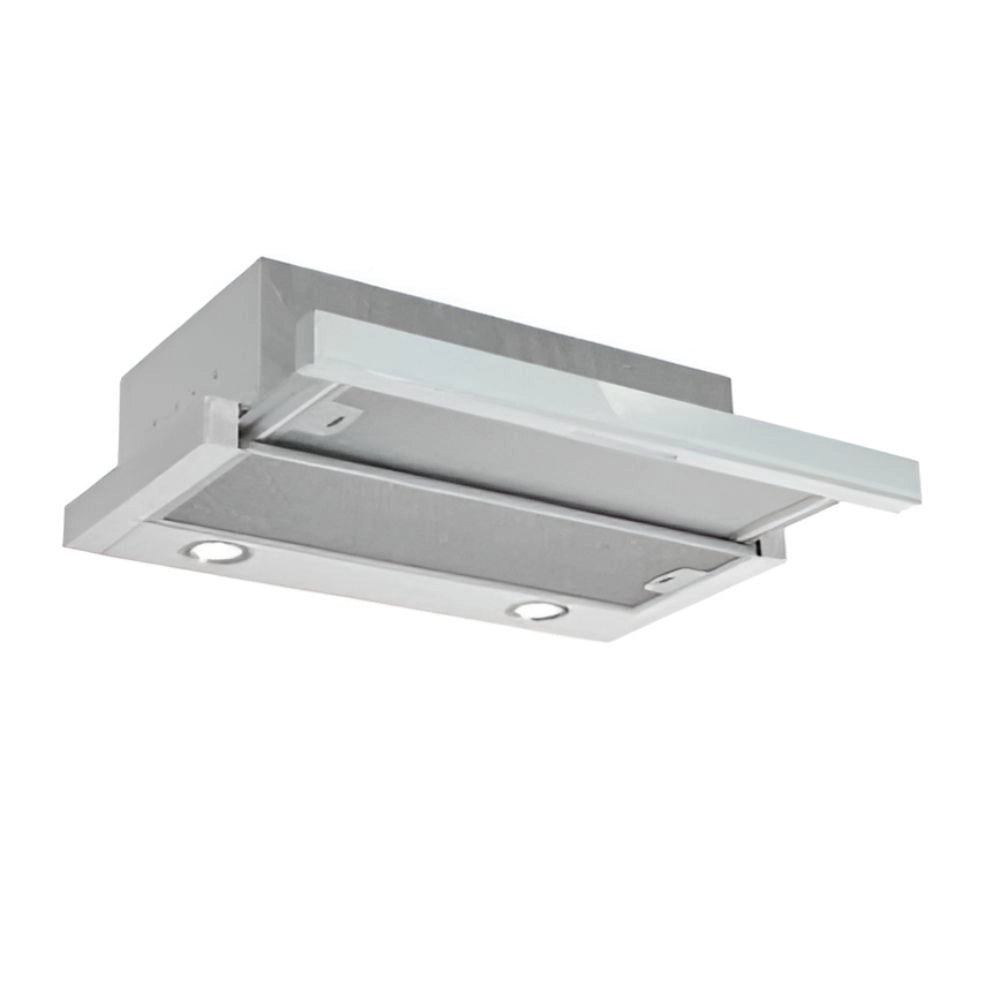Cappa sottopensile Tecnowind Slim90 colore grigio con frontalino inox  estraibile classe D
