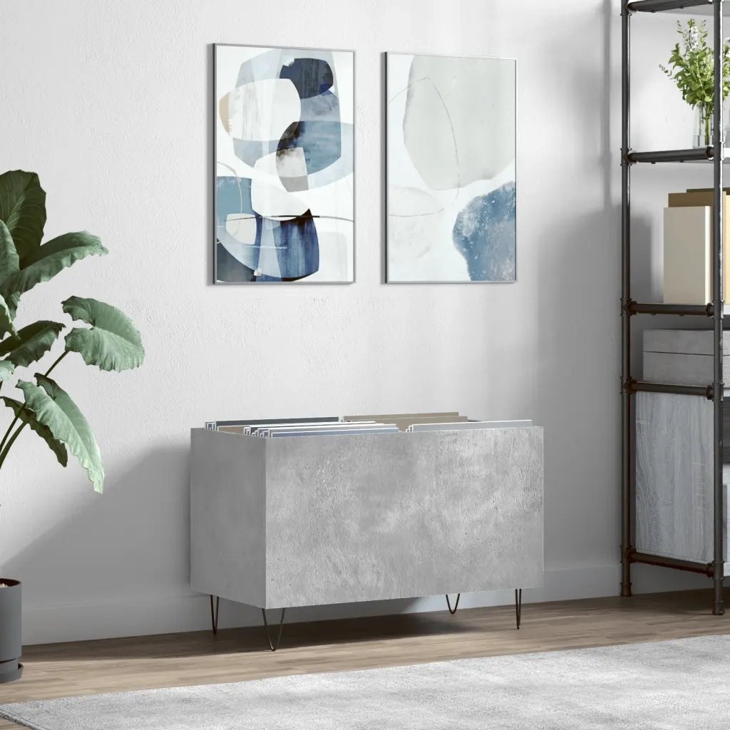 Mobile Porta Dischi Grigio Cemento 74,5x38x48 Legno Multistrato CFW9486487