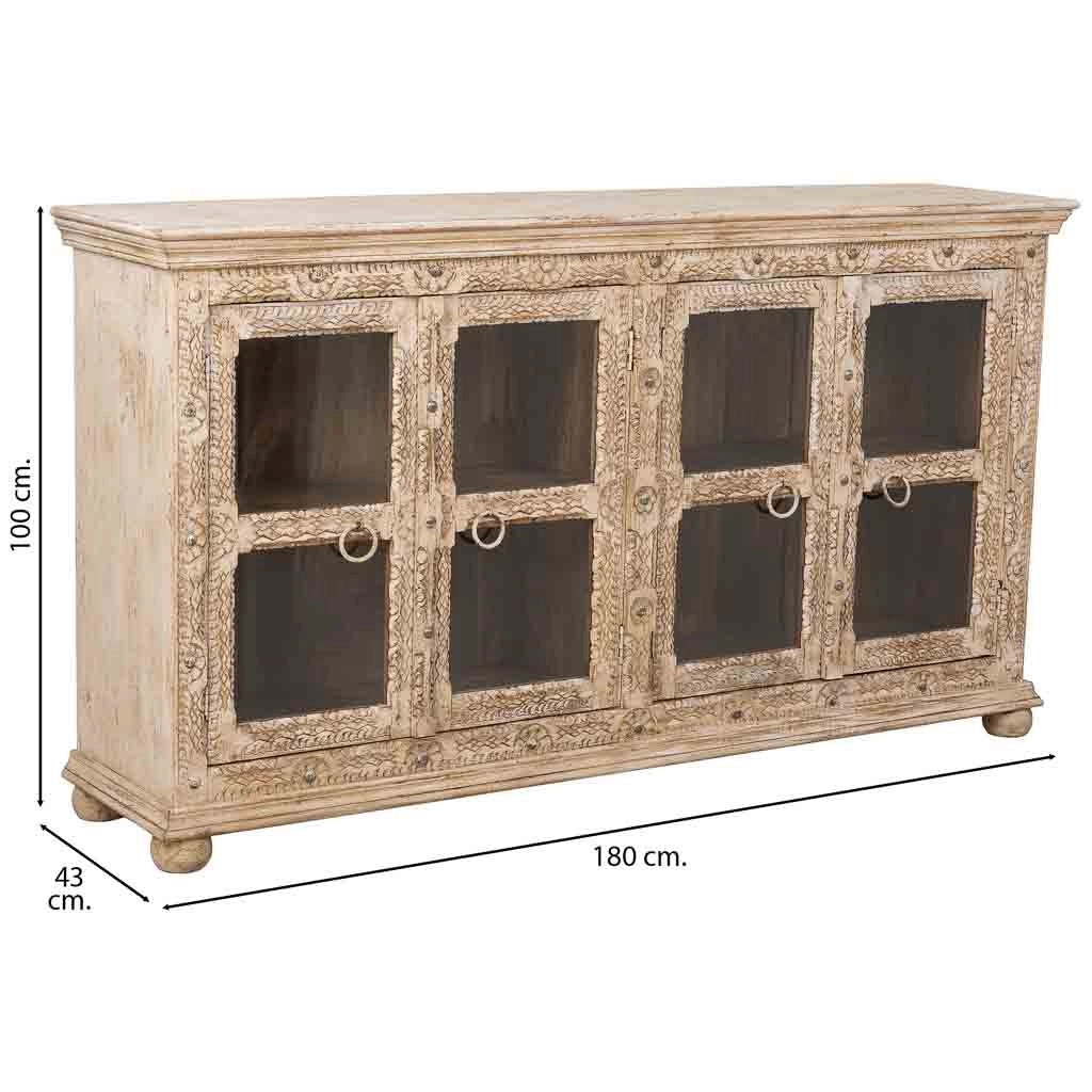Credenza in legno beige  180x43x100