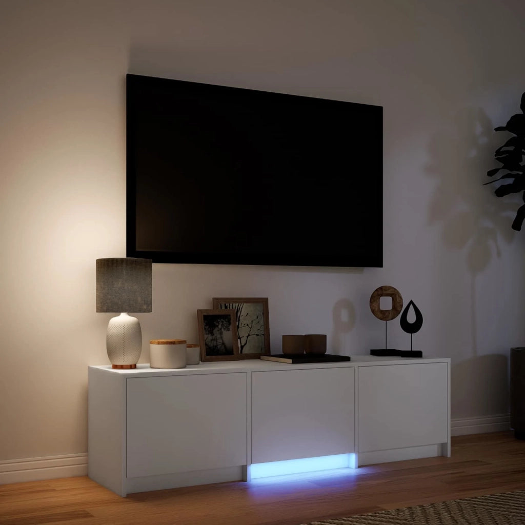 Mobile TV con LED Bianco 140 x 34 x 40 cm Legno ingegnerizzato 3418710