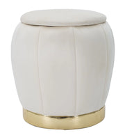 PUFF/CONTENITORE PARIS CREMA/GOLD CM � 43X43