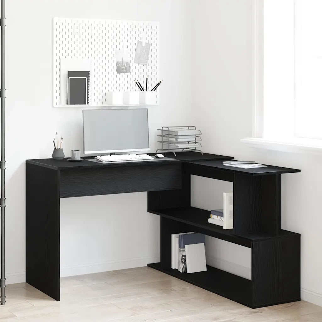 Scrivania Rovere Nero 200 x 50 x 76 cm Legno multistrato 862465
