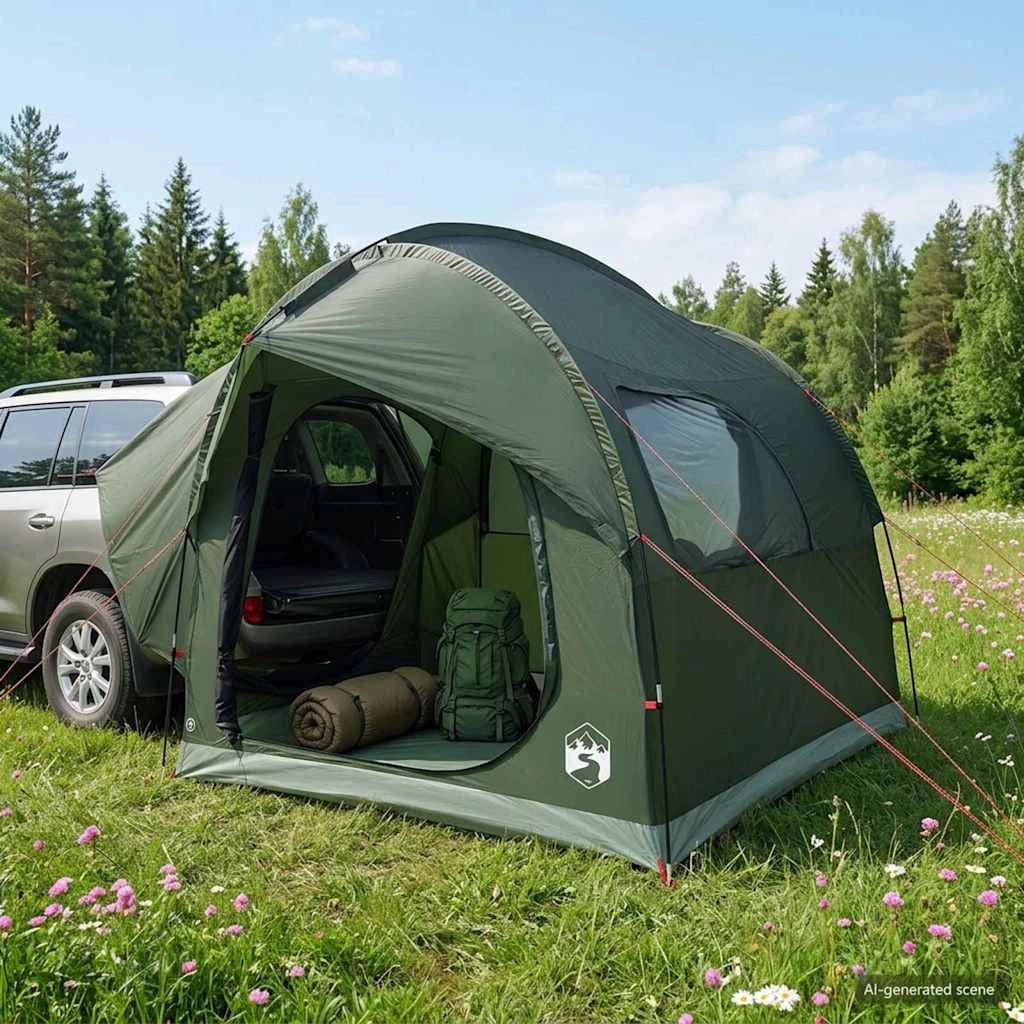 Tenda da auto Verde militare 3 persone Poliestere e Acciaio 42028538