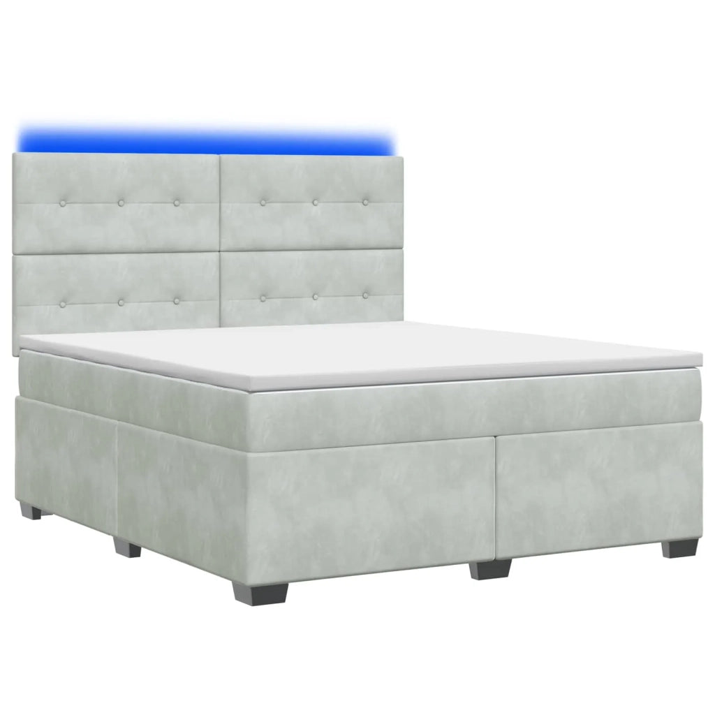 Letto box spring con materasso Grigio Chiaro 140 x 190 cm 3455102