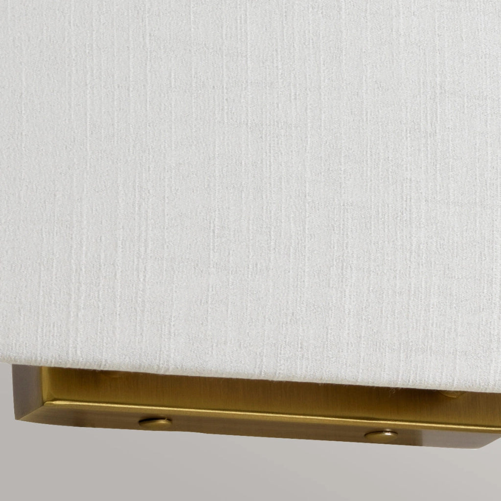 Applique Riley ottone anticato/crema 37cm 2xE27 60W