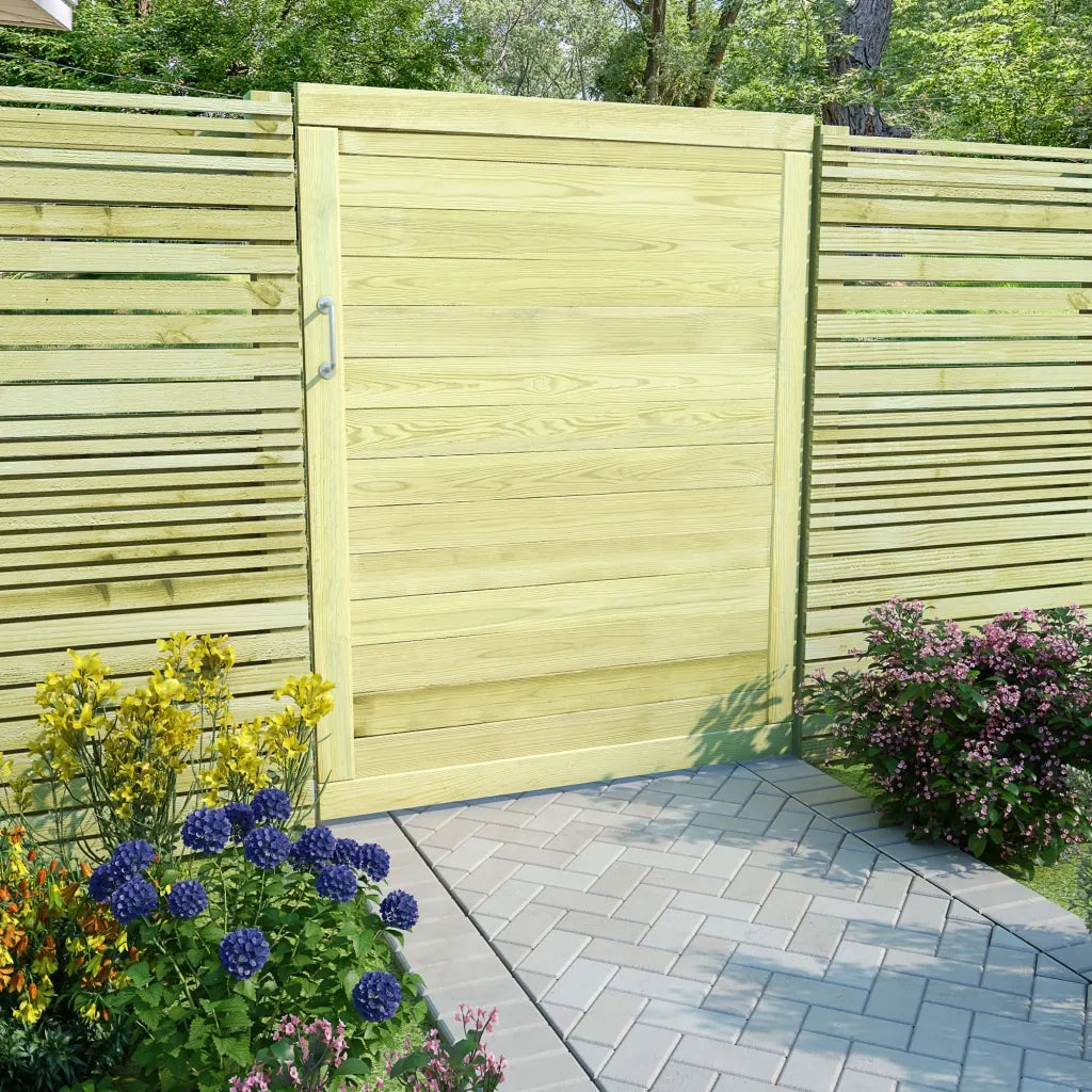 Cancello da Giardino in Legno di Pino Impregnato 125x100 cm 45334